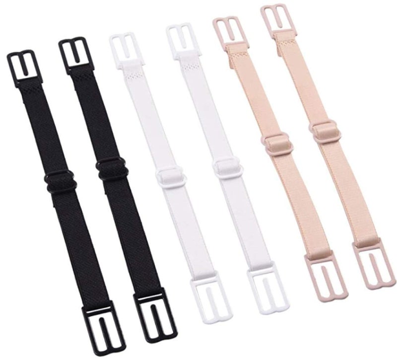 LIUSM Women's Bra Strap Clips Elastic Non-Slip Strap Holder-6PCS